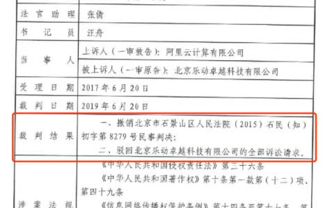 首例云服务器侵权案,阿里云不担责 ？