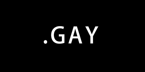 GAY正式开放注册，同性恋后缀域名